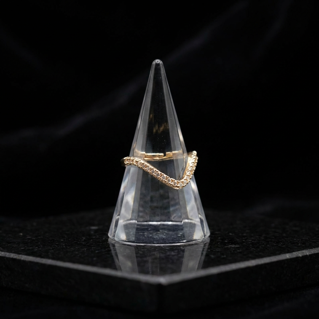 Stylish V-Shaped Designer Ring