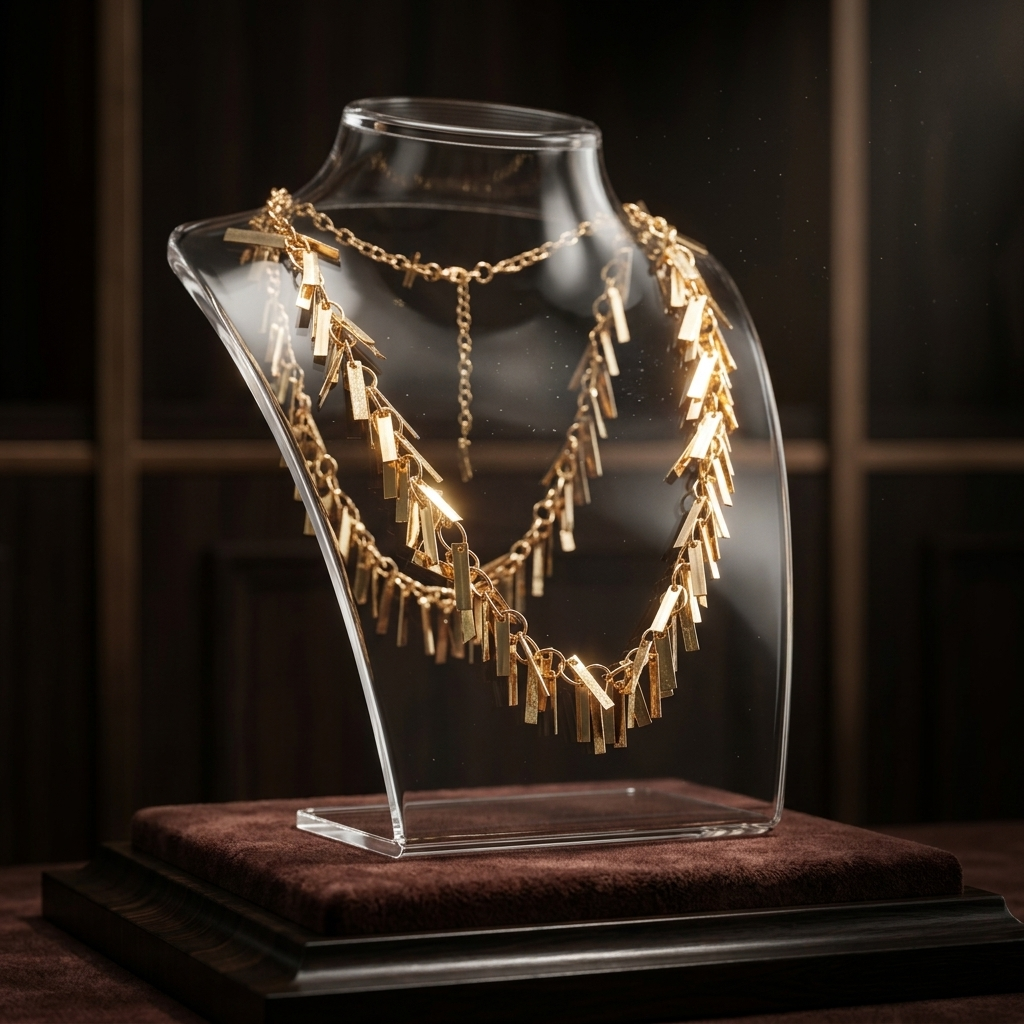 Leaf Fringe Statement Necklace with Fan Bib Design