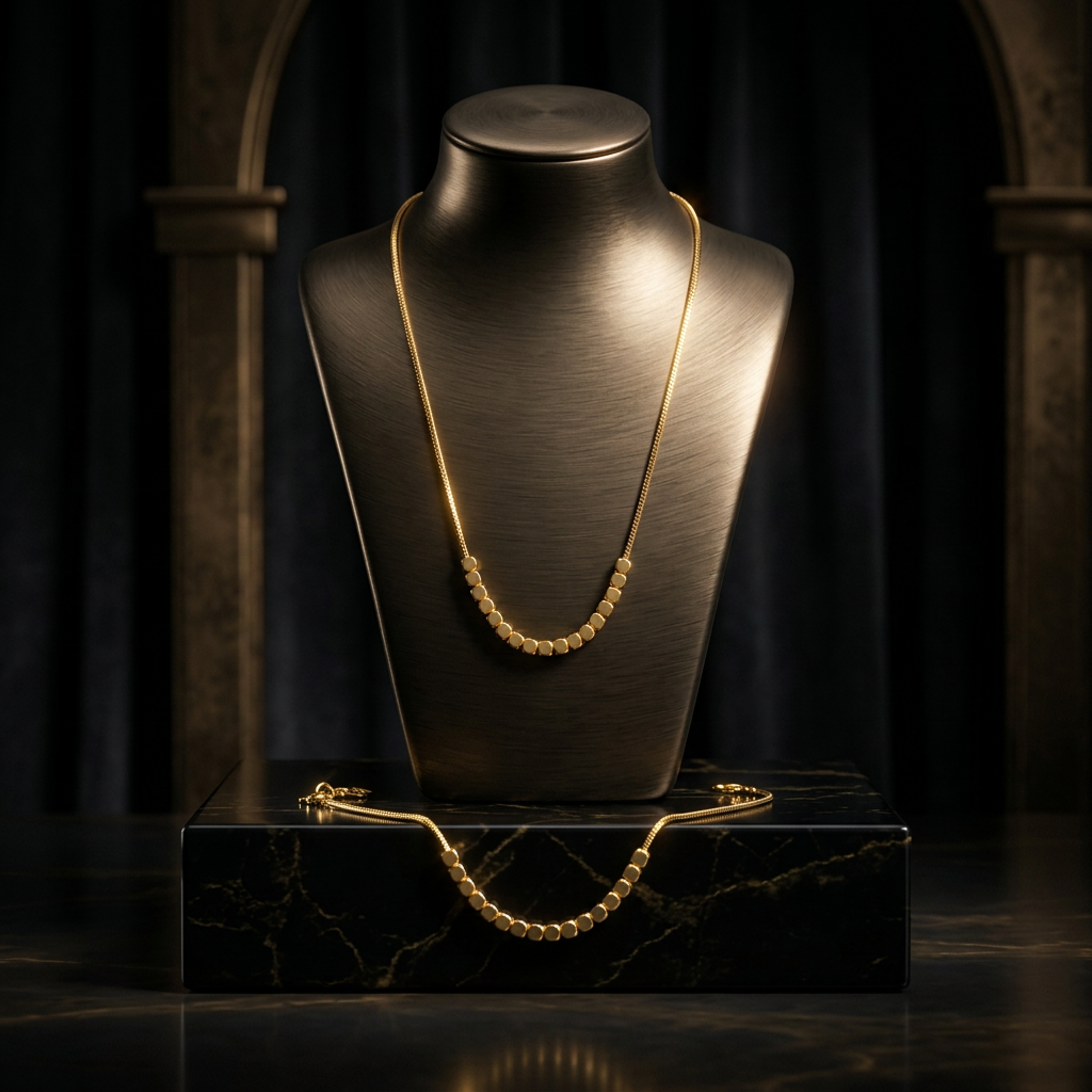 Dual Tone Beaded Necklace and Bracelet Jewellery Set