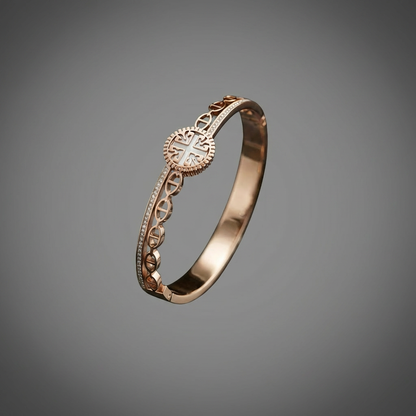 Sparkling Medallion Cuff Bracelet