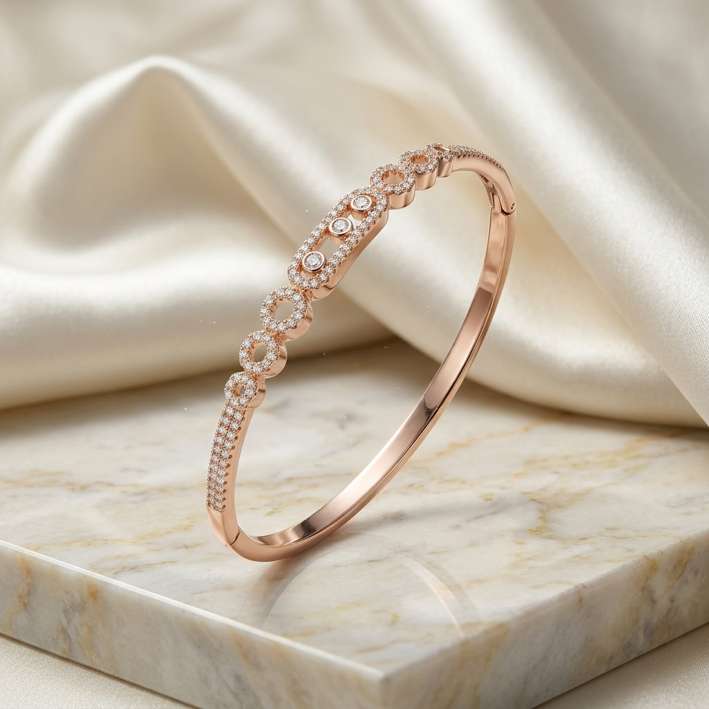 Oval Tri Cluster Sparkle Bracelet
