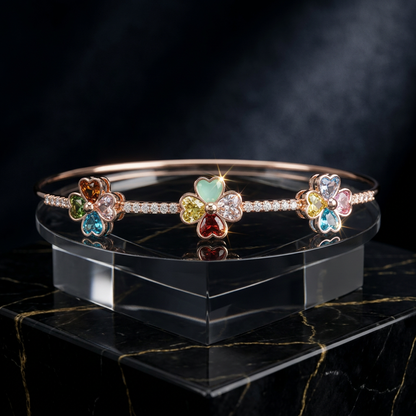 Delicate Flower Trio Bracelet
