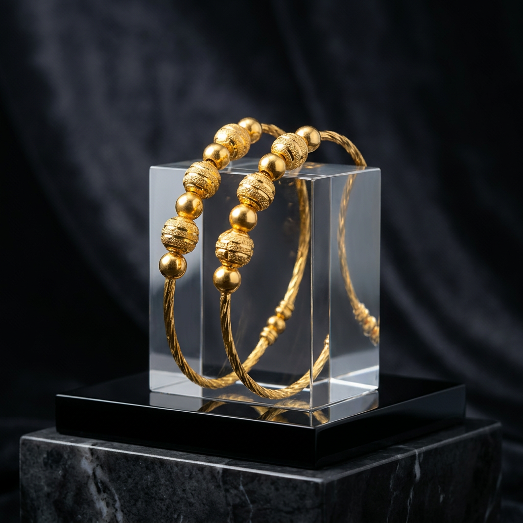 Beaded Designer Bracelet – Ball-and-Pipe Pattern