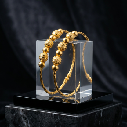 Beaded Designer Bracelet – Ball-and-Pipe Pattern