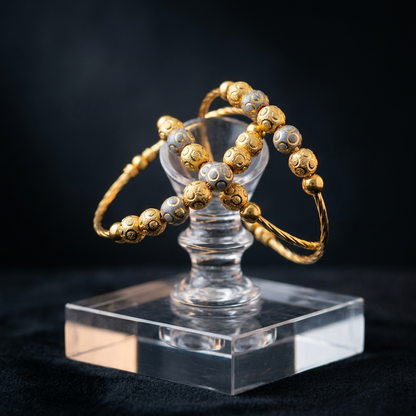 Traditional Ball Bracelet – Meenakari and Textured Design