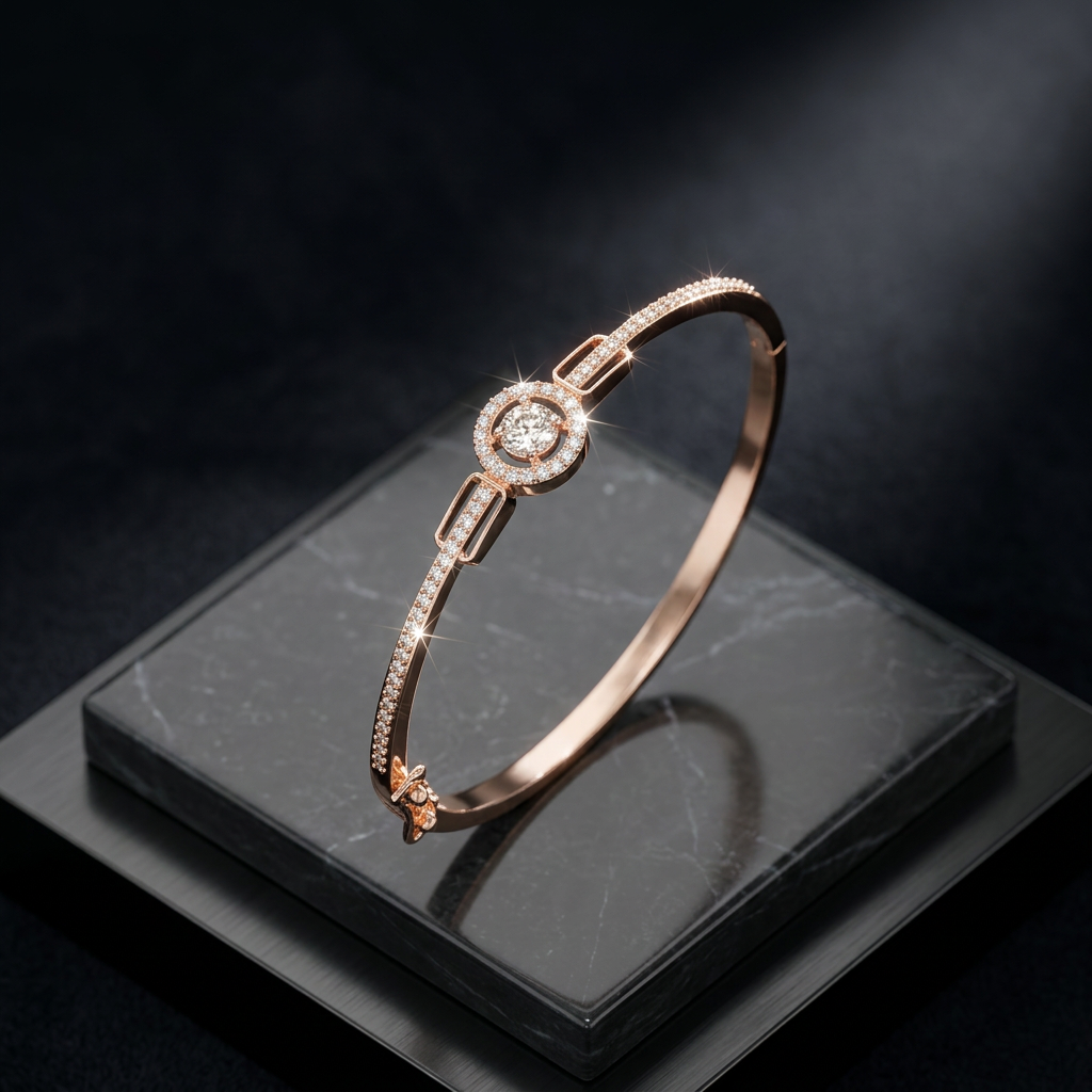 Luminous Circle Open Bracelet