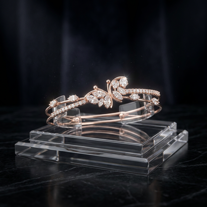 Butterfly Motif Split-Band Bracelet