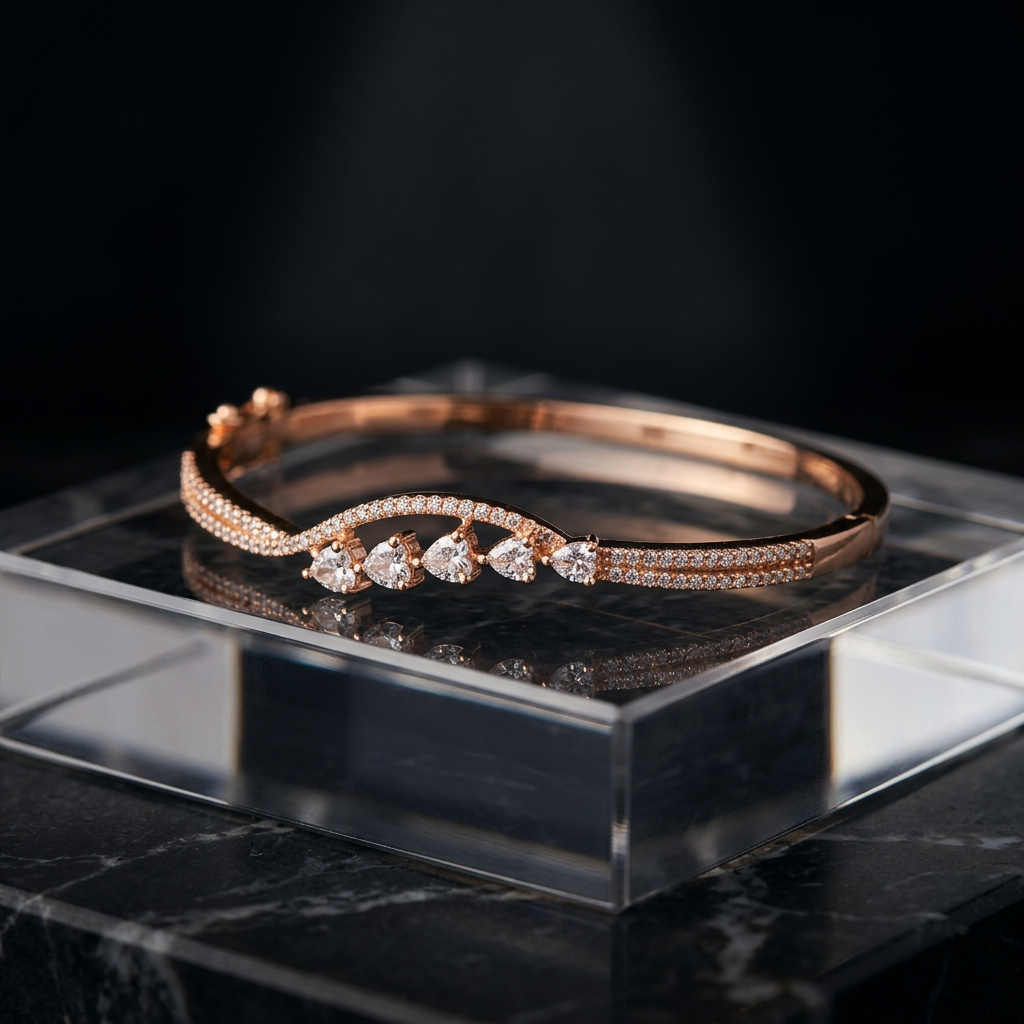 Fluid Wave Openable Bracelet