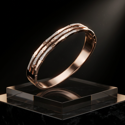 Artful Triple Ring Designer Bracelet