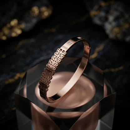 Polished Stainless Steel Hinged Bracelet