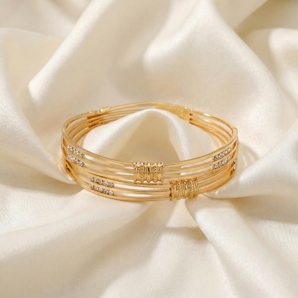 Triple-Band Designer - Multi-Line Crystal Bracelet