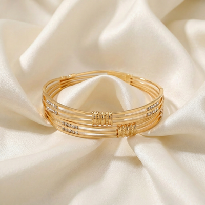 Triple-Band Designer - Multi-Line Crystal Bracelet
