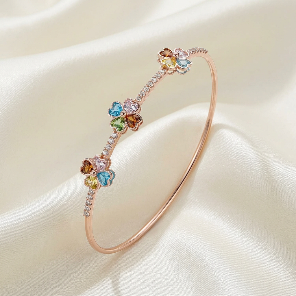 Delicate Flower Trio Bracelet