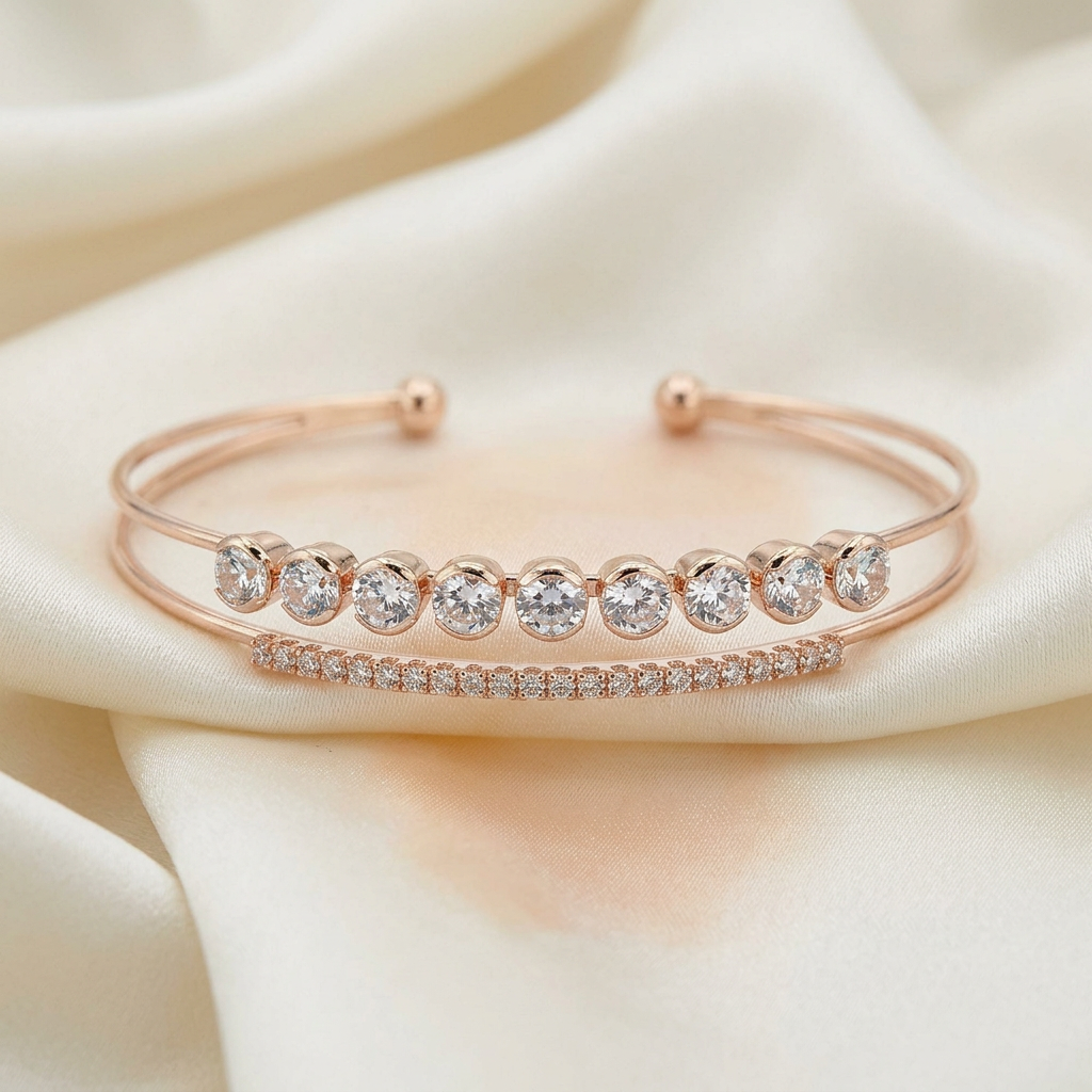 Solitaire Row Designer Bracelet