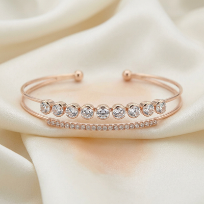 Solitaire Row Designer Bracelet
