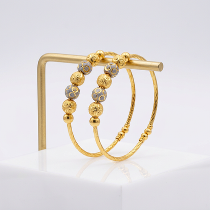 Traditional Ball Bracelet – Meenakari and Textured Design