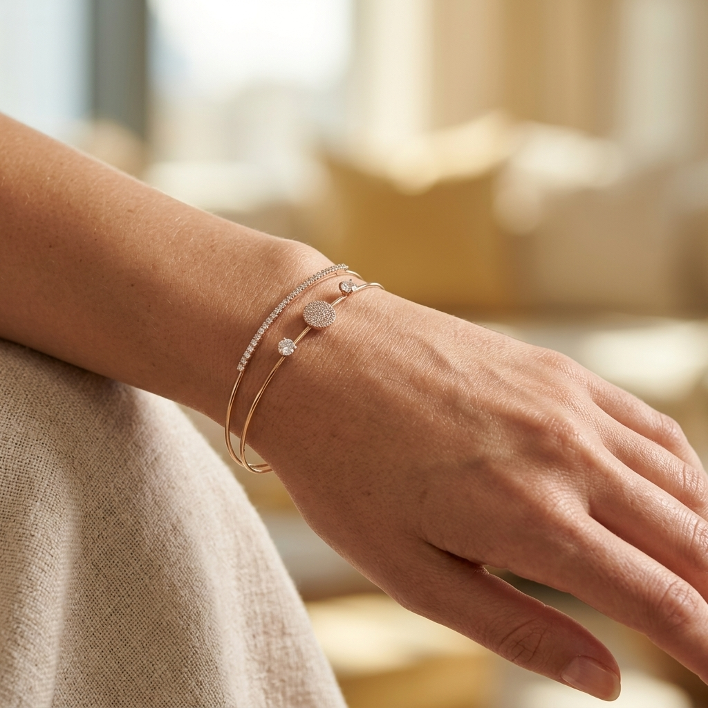 Minimalist Circle Bond Cuff Bracelet