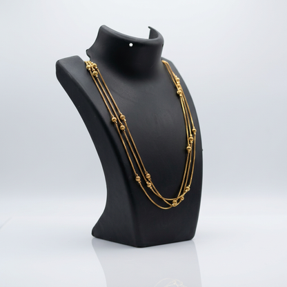 Minimalist Triple Layer Beaded Necklace