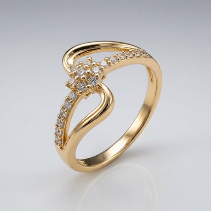 Romantic Infinity Flower Statement Ring