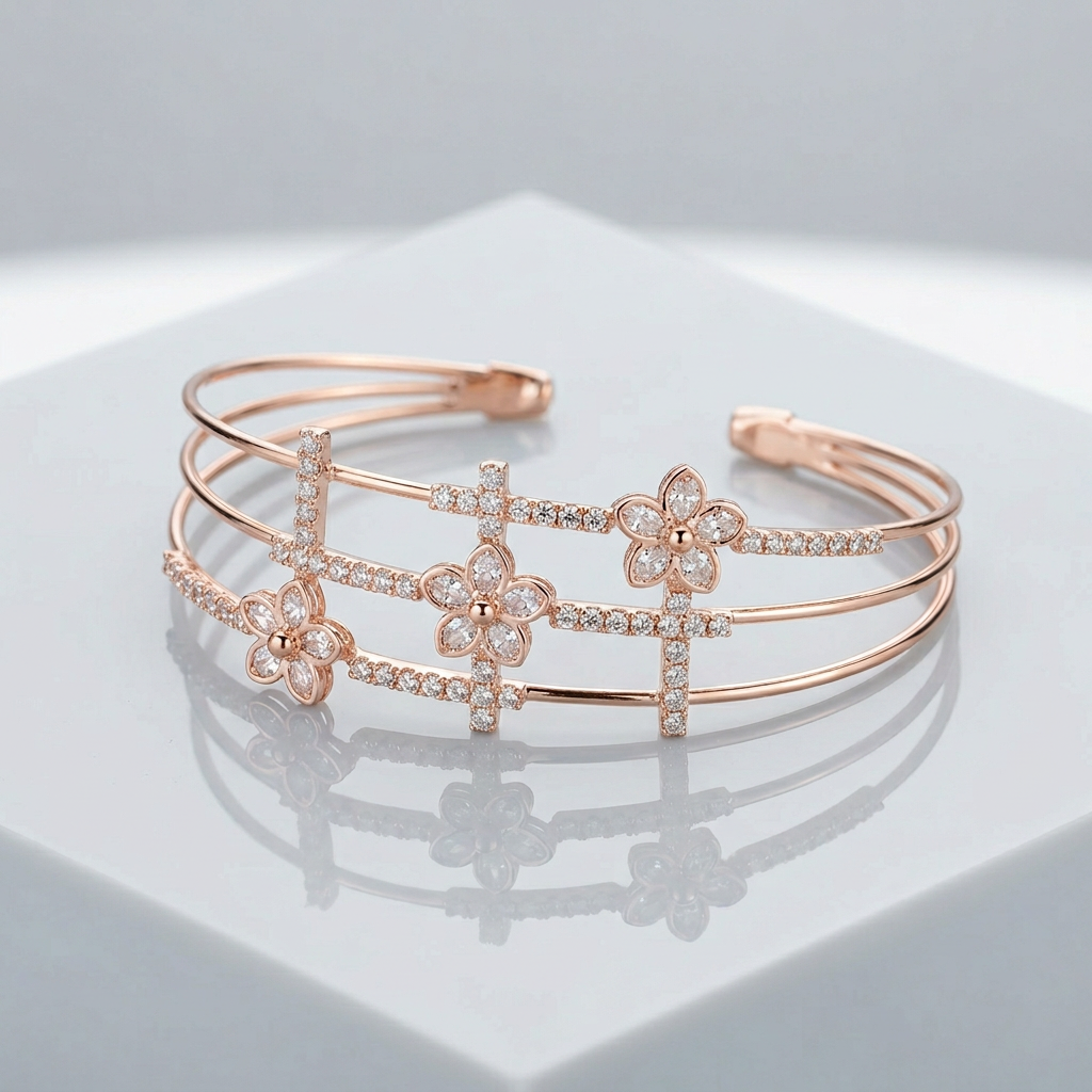 Delicate Bloom Cluster Bracelet