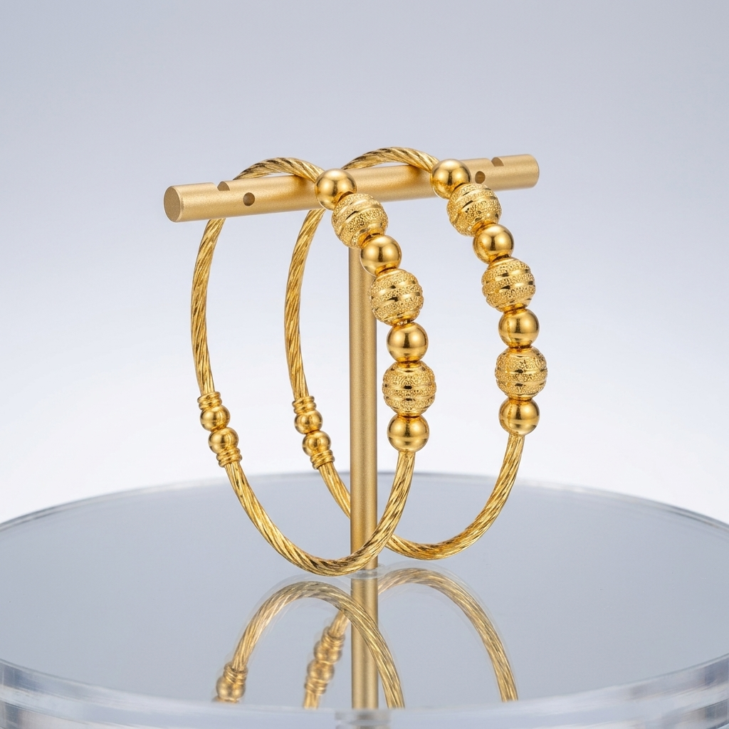Beaded Designer Bracelet – Ball-and-Pipe Pattern