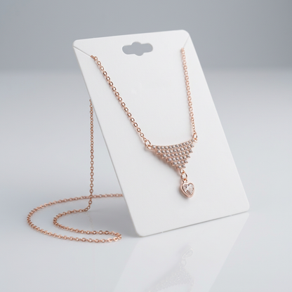 Elegant Pave Stone Drop Necklace