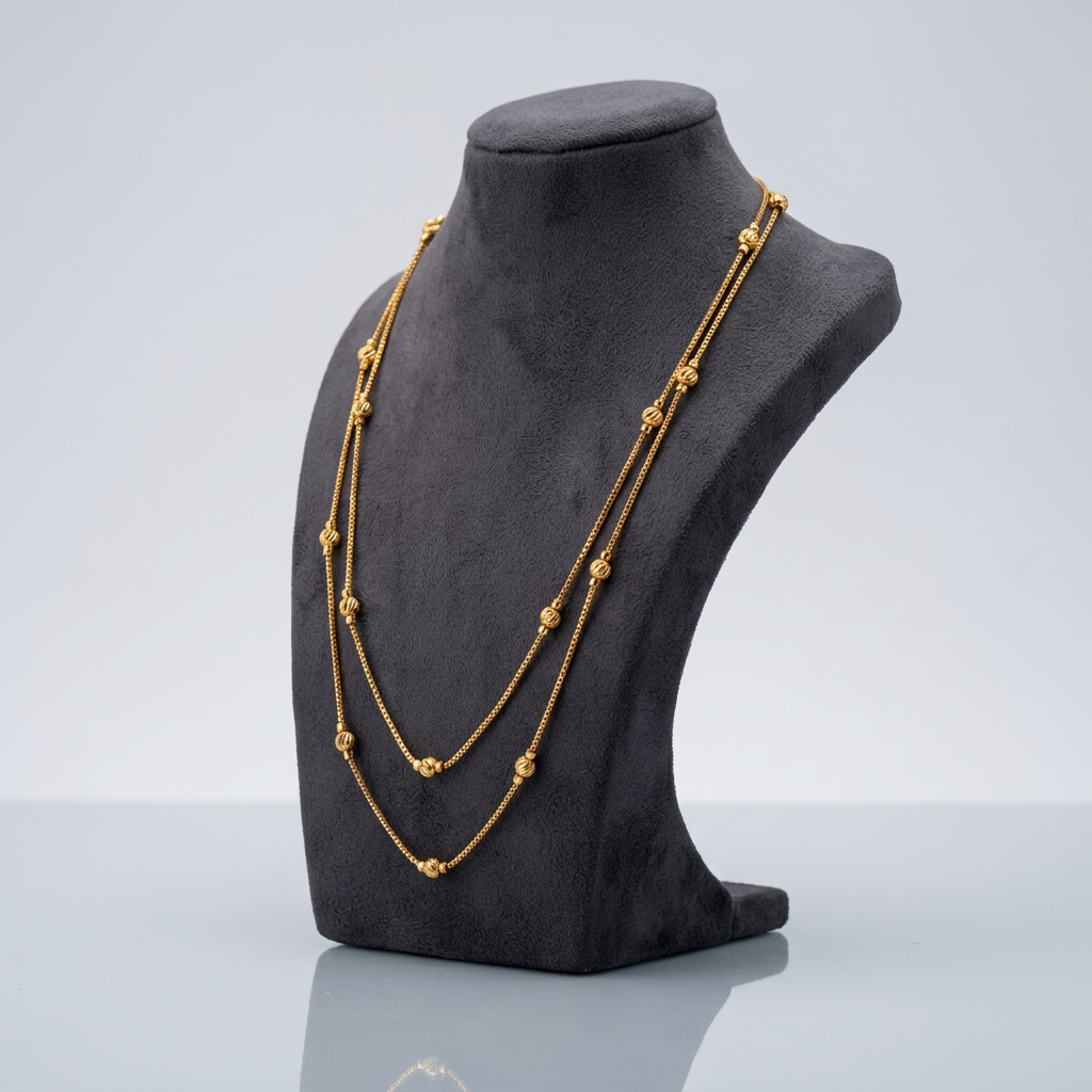 Dual Tone Beaded Jewellery Set with Adjustable Fit