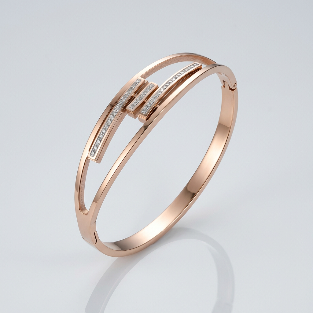 Sleek Overlapping Frame Bracelet
