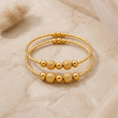 Beaded Designer Bracelet – Ball-and-Pipe Pattern
