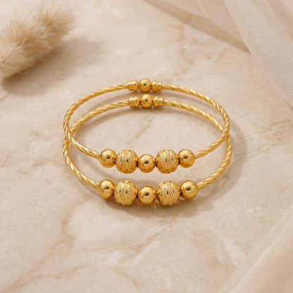 Beaded Designer Bracelet – Ball-and-Pipe Pattern