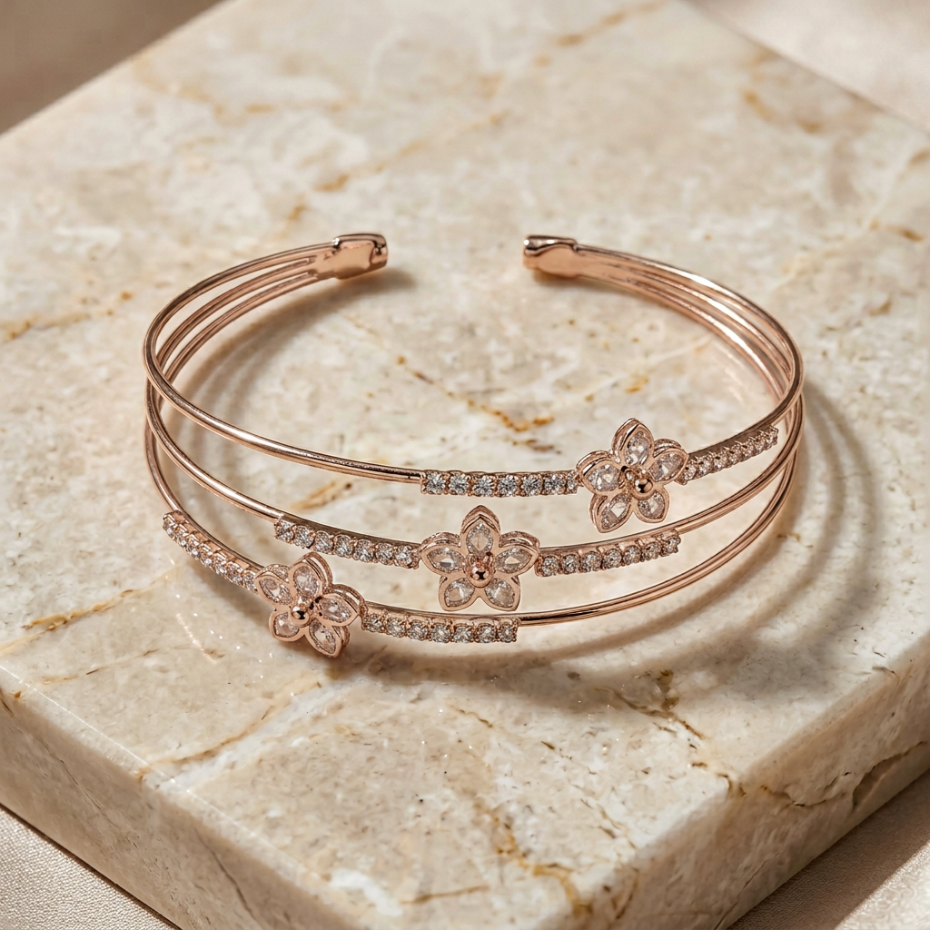 Delicate Bloom Cluster Bracelet