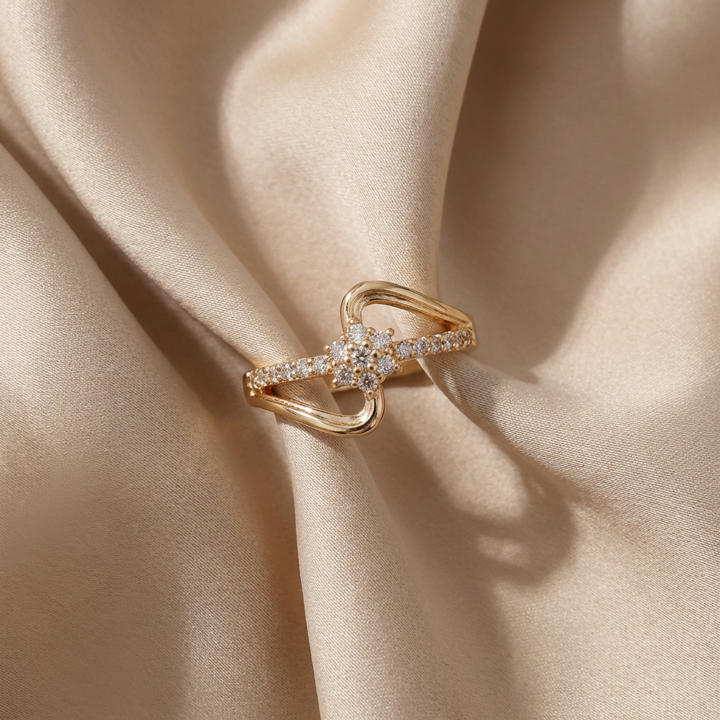 Romantic Infinity Flower Statement Ring