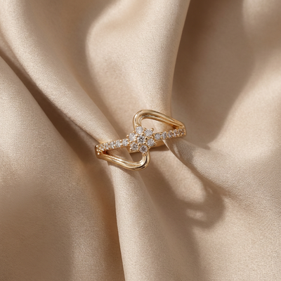 Romantic Infinity Flower Statement Ring