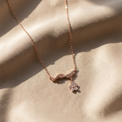 Elegant Crystal Bar Drop Necklace