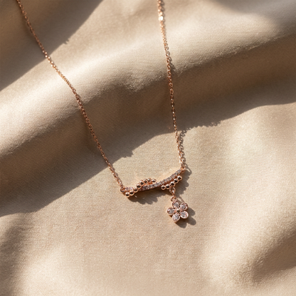 Elegant Crystal Bar Drop Necklace
