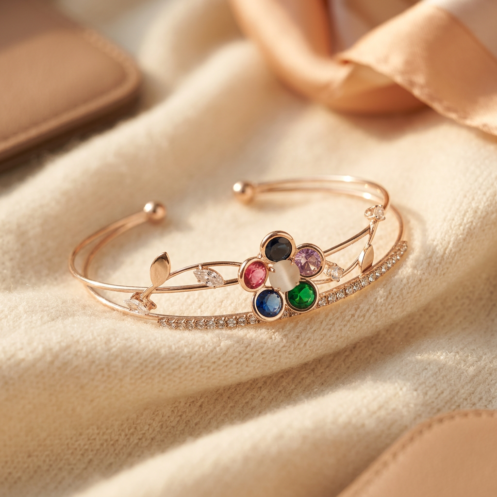 Designer Inspired Rainbow Stone Bracelet