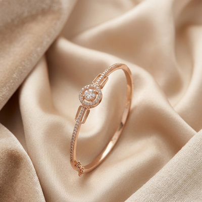 Luminous Circle Open Bracelet