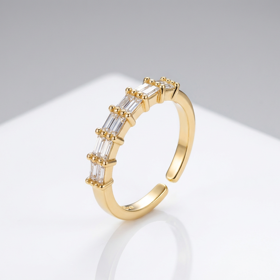 Premium Tapered Stone Statement Ring