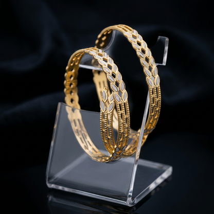CNC Laser-Cut Leaf Pattern Bracelet