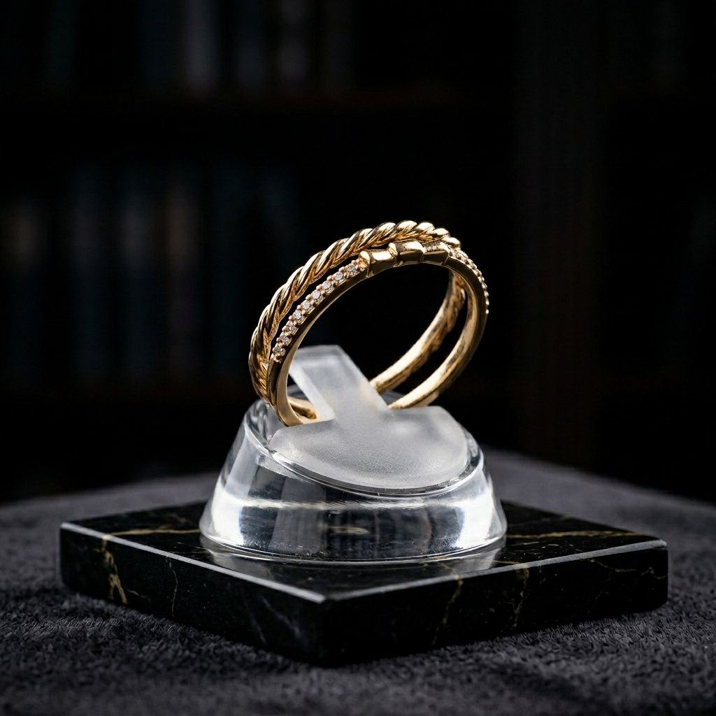 Triple-Layer Adjustable Cuff Ring