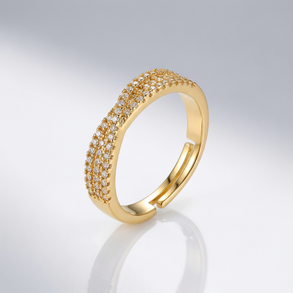 Modern Multi-Row Ring with Center Detail