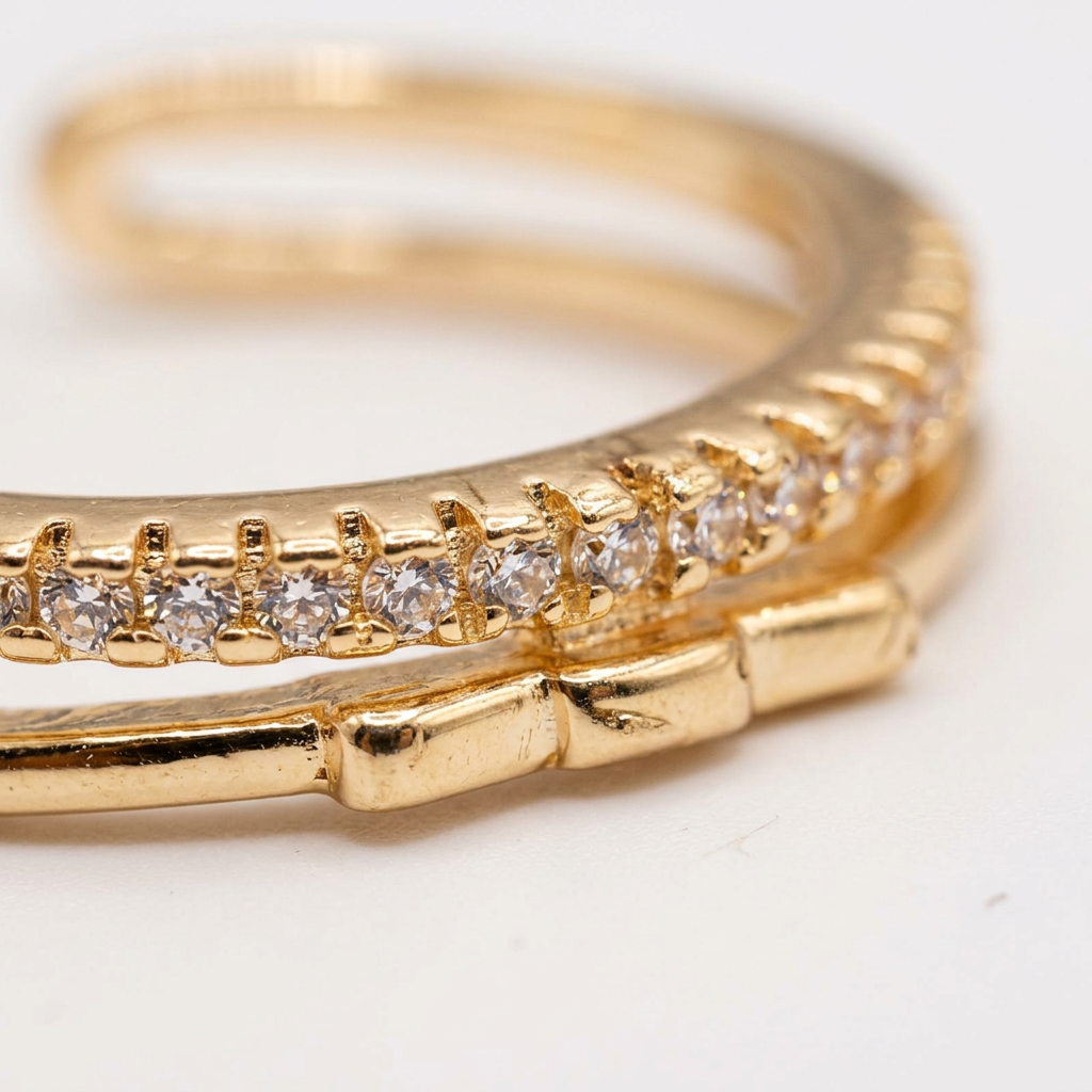 Triple-Layer Adjustable Cuff Ring