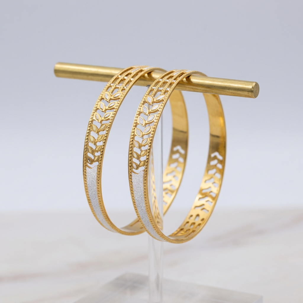 Intricate Leaf Motif CNC Bracelet