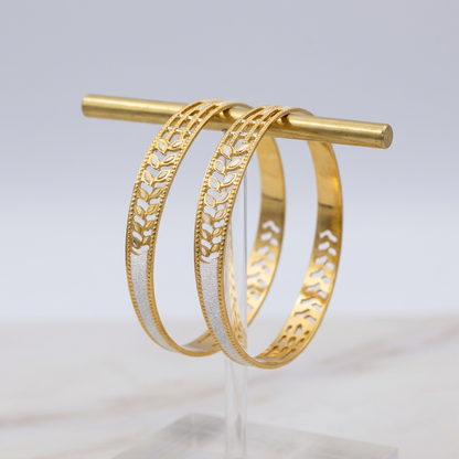 Intricate Leaf Motif CNC Bracelet