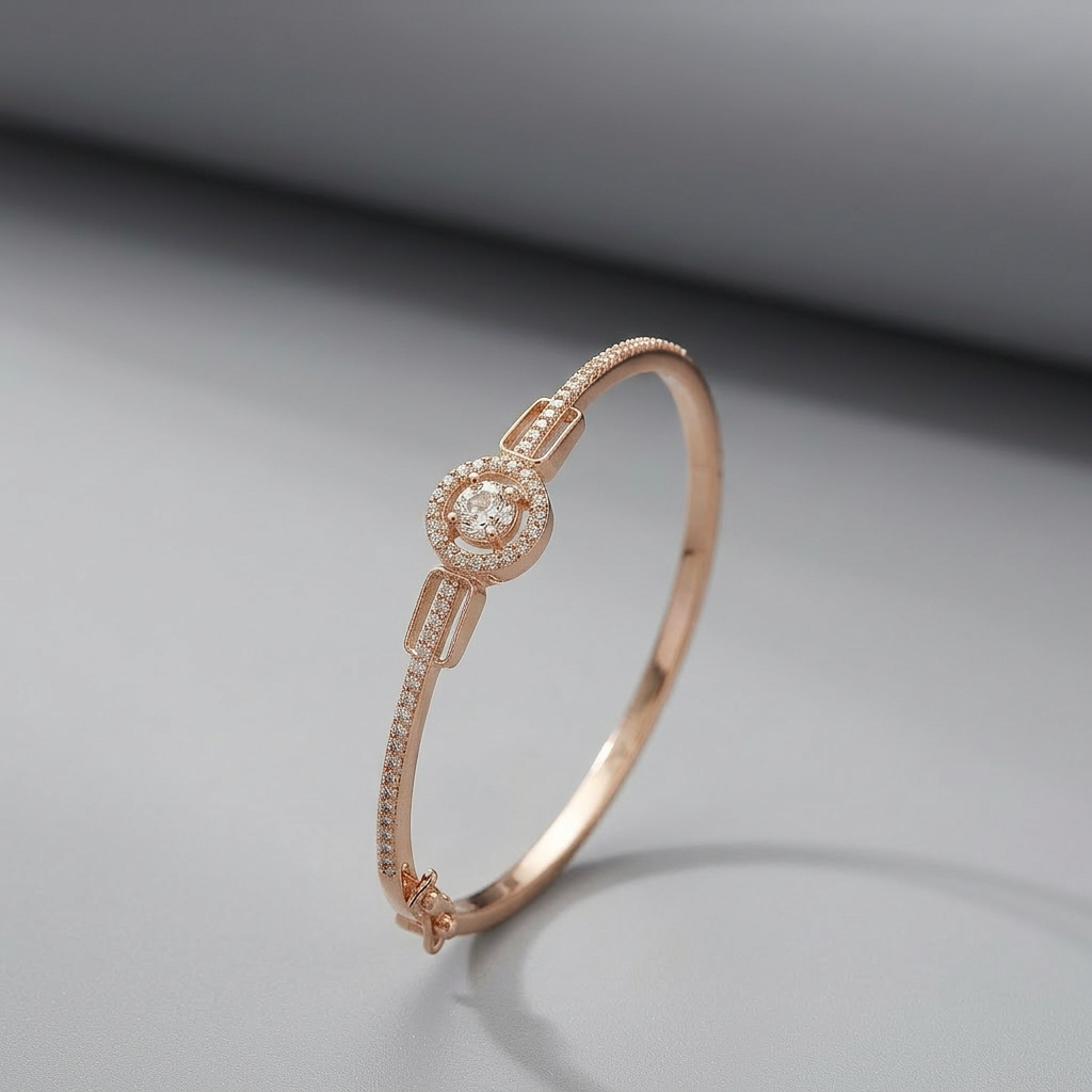 Luminous Circle Open Bracelet