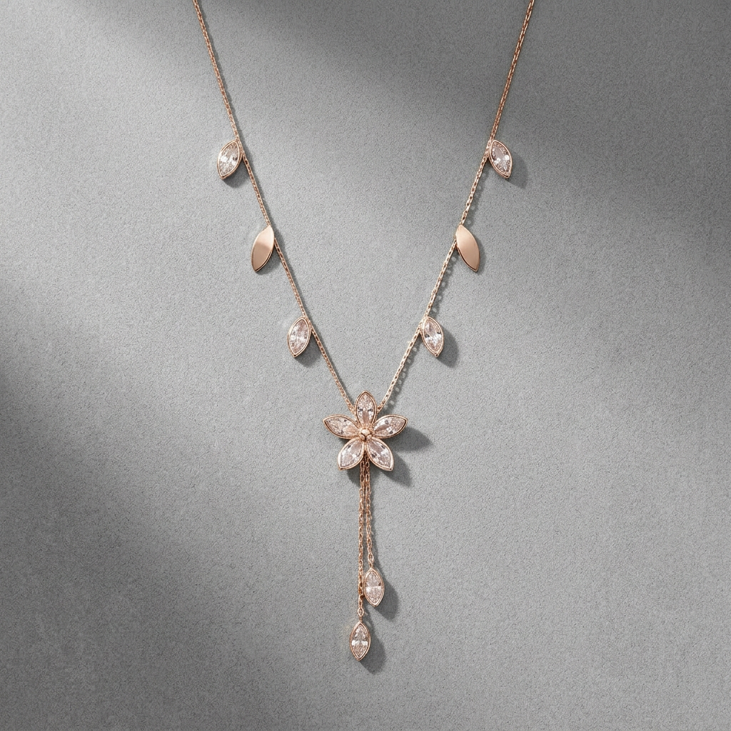 Minimalist Zircon Studded Mangalsutra with Teardrop Charms