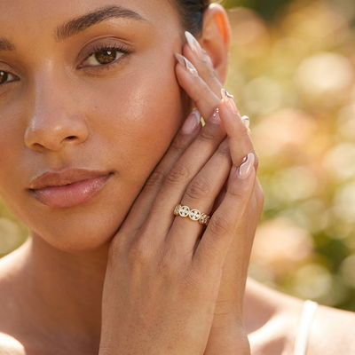 Dainty Adjustable Bubble Ring