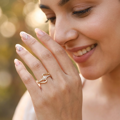 Romantic Infinity Flower Statement Ring