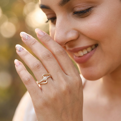 Romantic Infinity Flower Statement Ring
