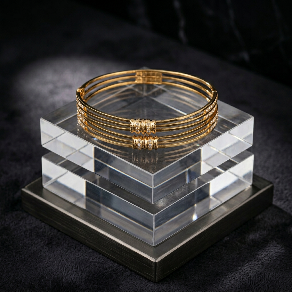 Triple-Band Designer - Multi-Line Crystal Bracelet